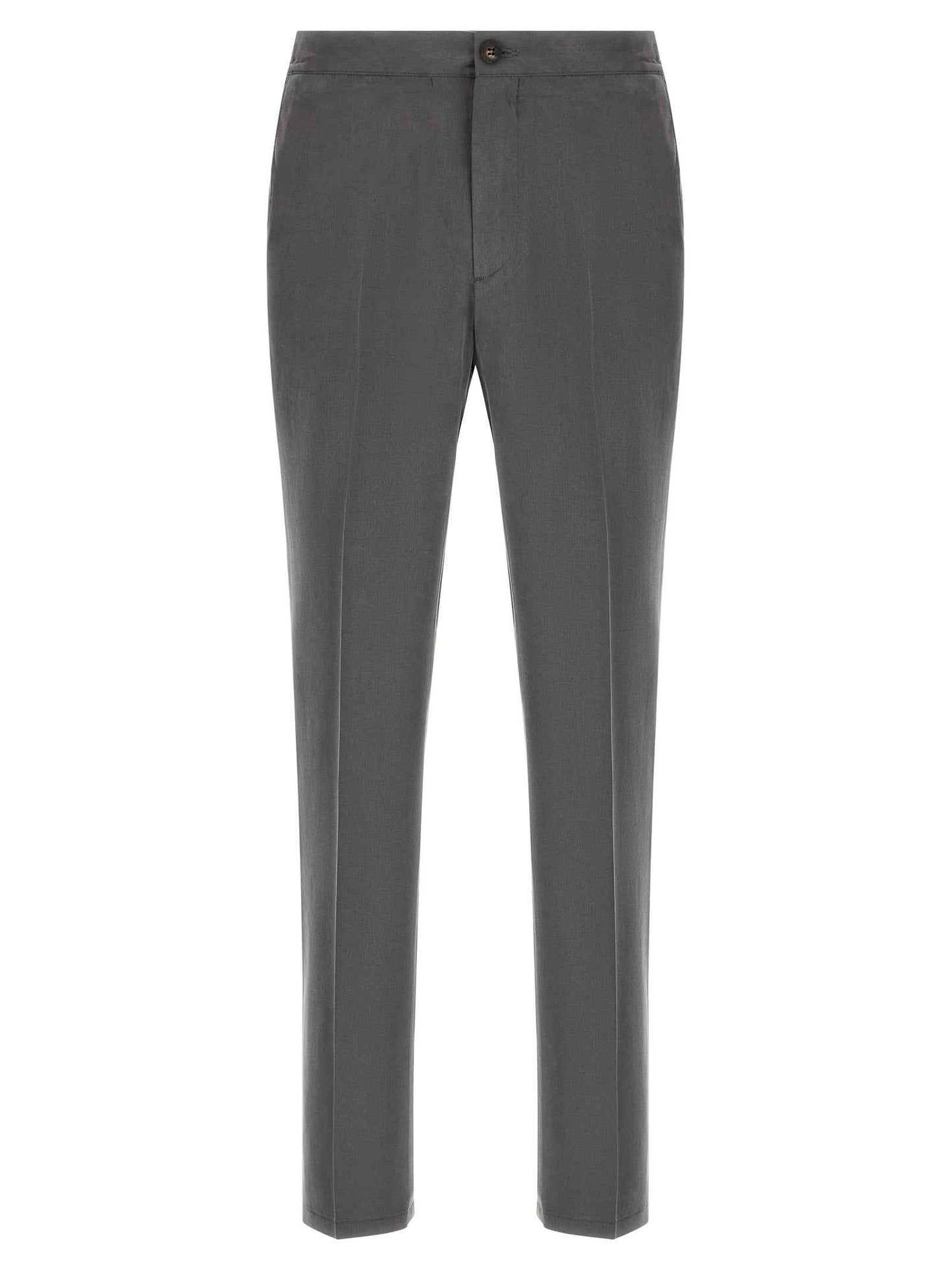 Gray Lyocell Casual Pants