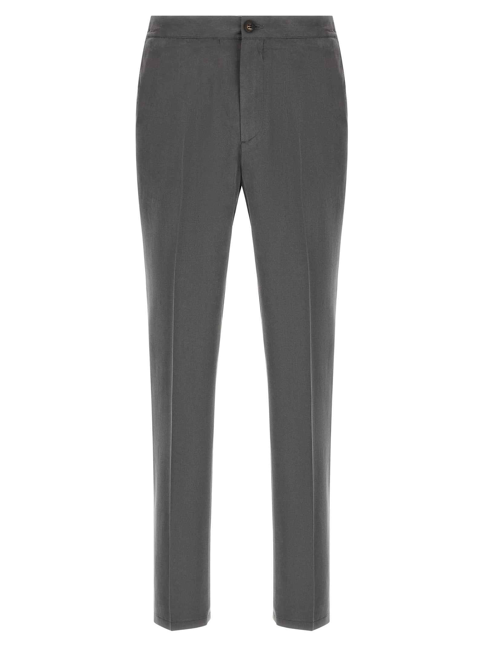 Gray Lyocell Casual Pants