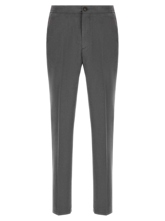 Gray Lyocell Casual Pants