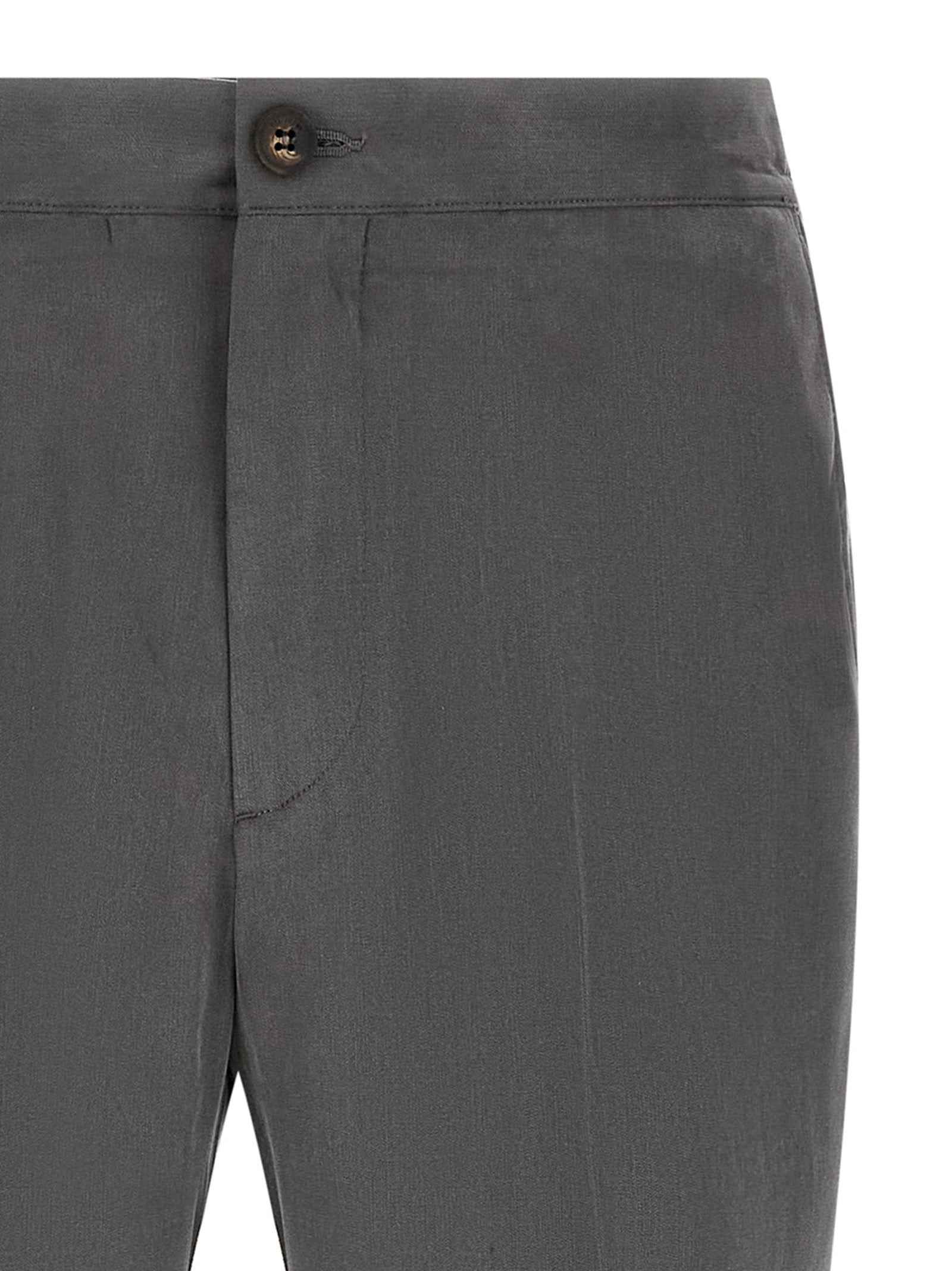 Gray Lyocell Casual Pants