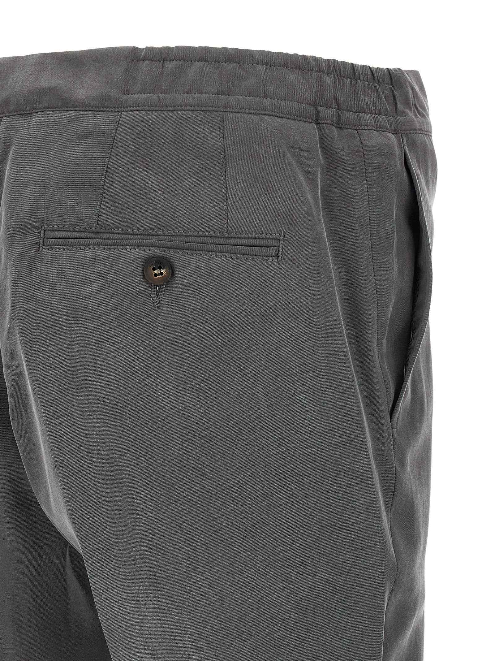 Gray Lyocell Casual Pants