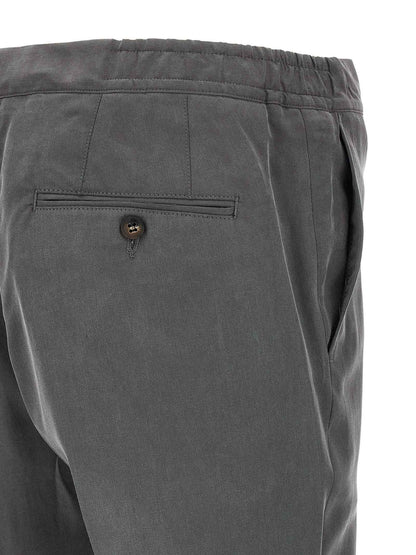 Gray Lyocell Casual Pants