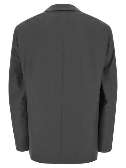 Gray Polyester Blazer