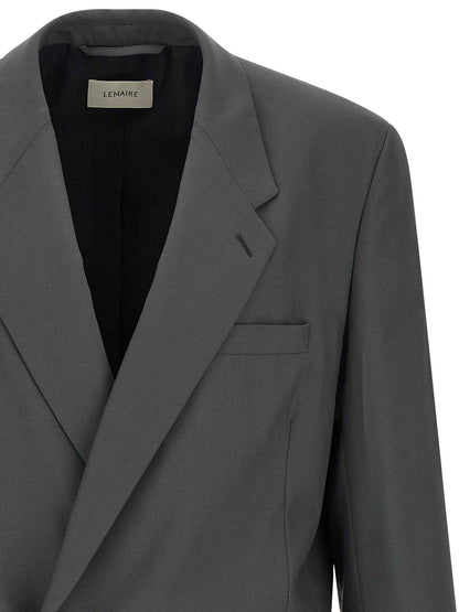 Gray Polyester Blazer