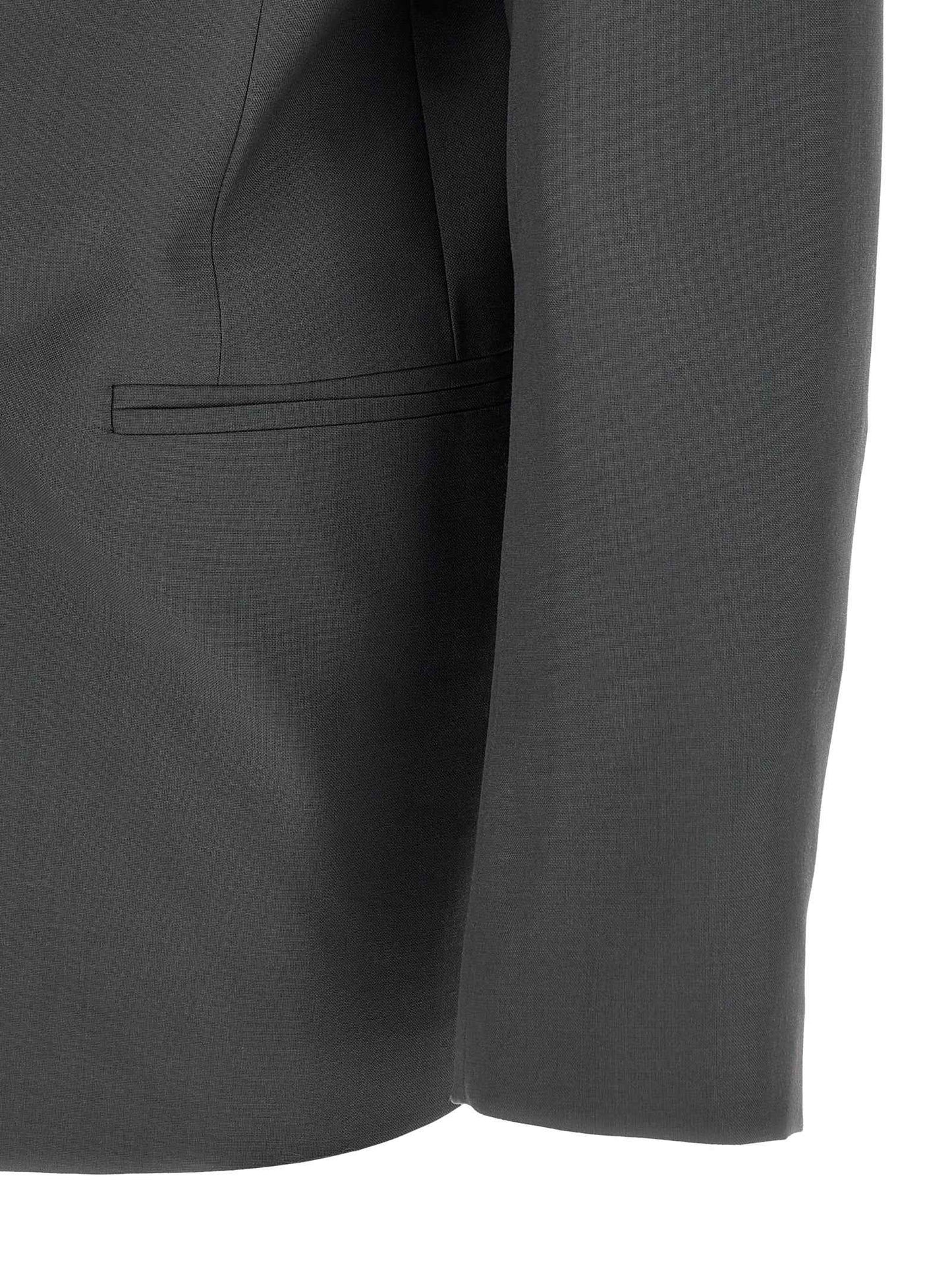 Gray Polyester Blazer