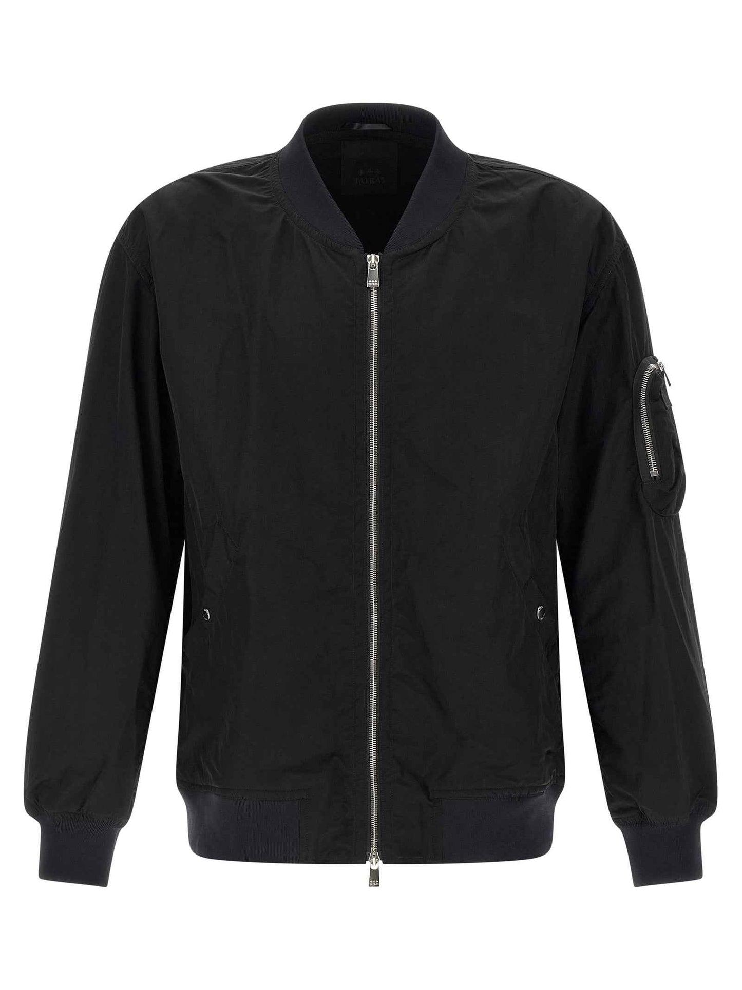 Black Nylon Bomber