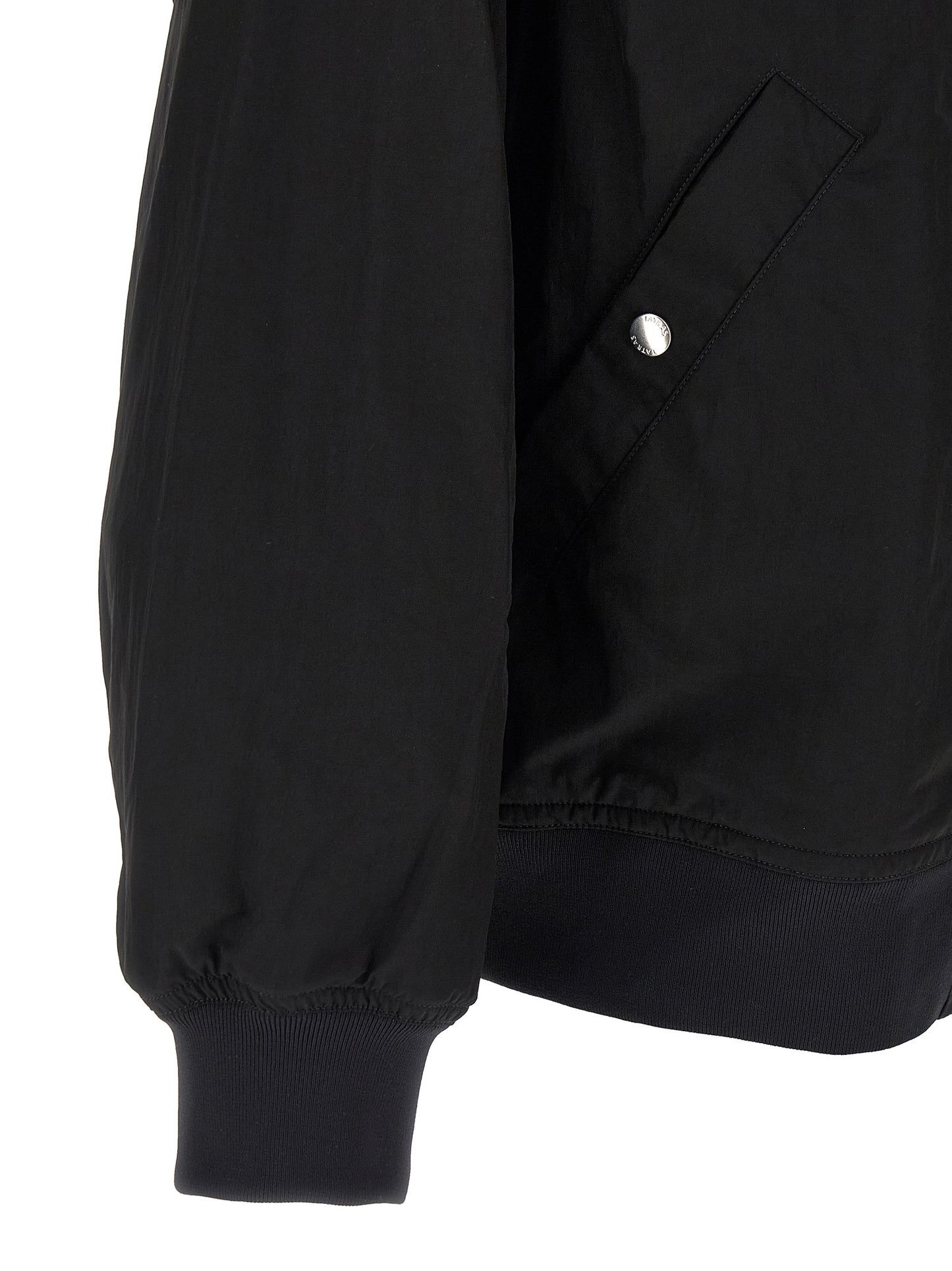 Black Nylon Bomber