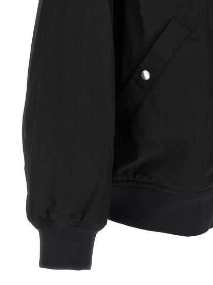 Black Nylon Bomber