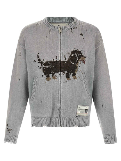 Gray Cotton Cardigan