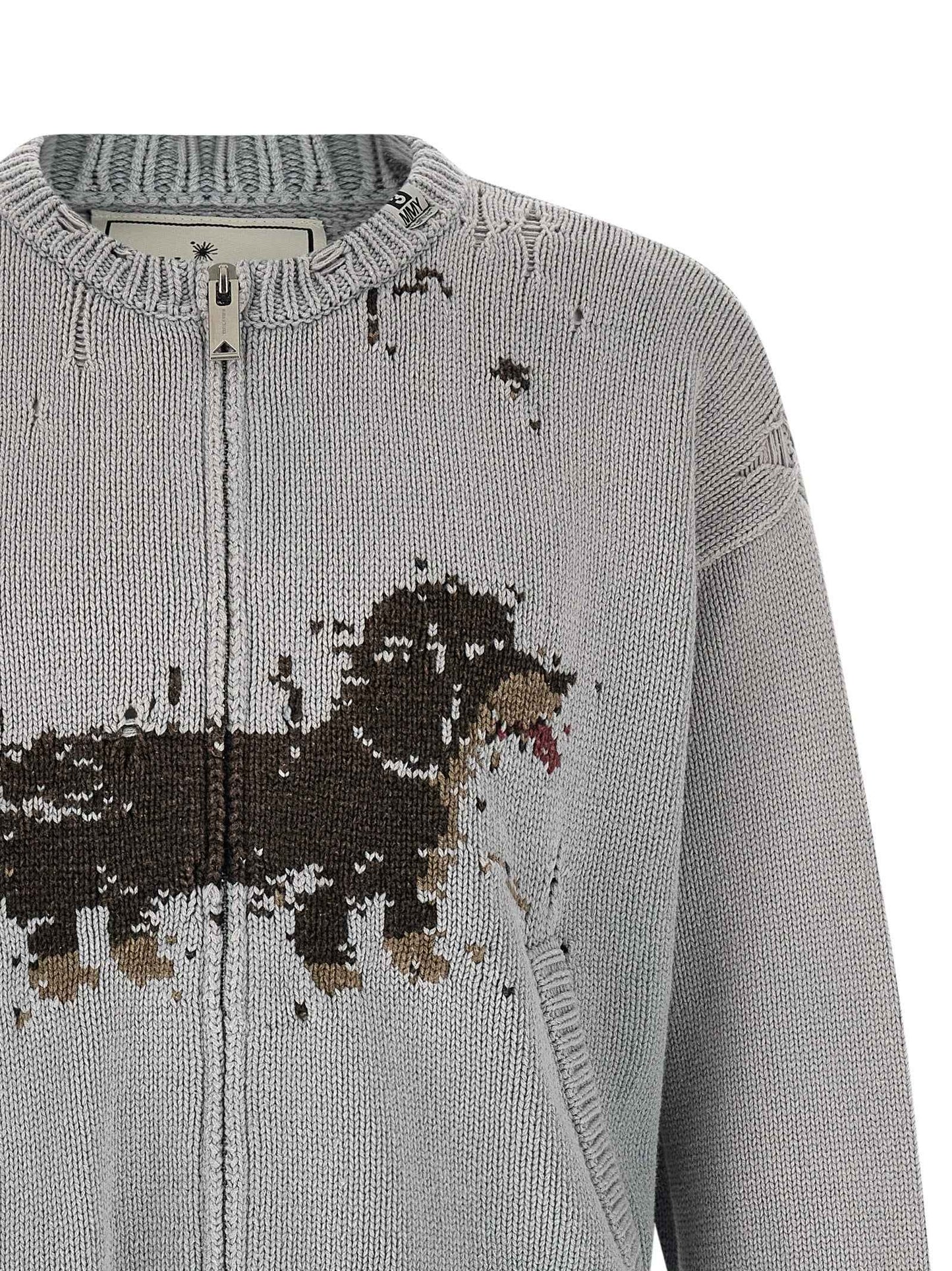 Gray Cotton Cardigan