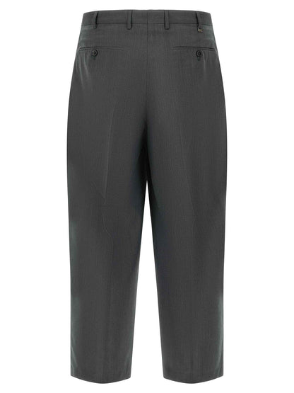 Gray Virgin Wool Dress Pants