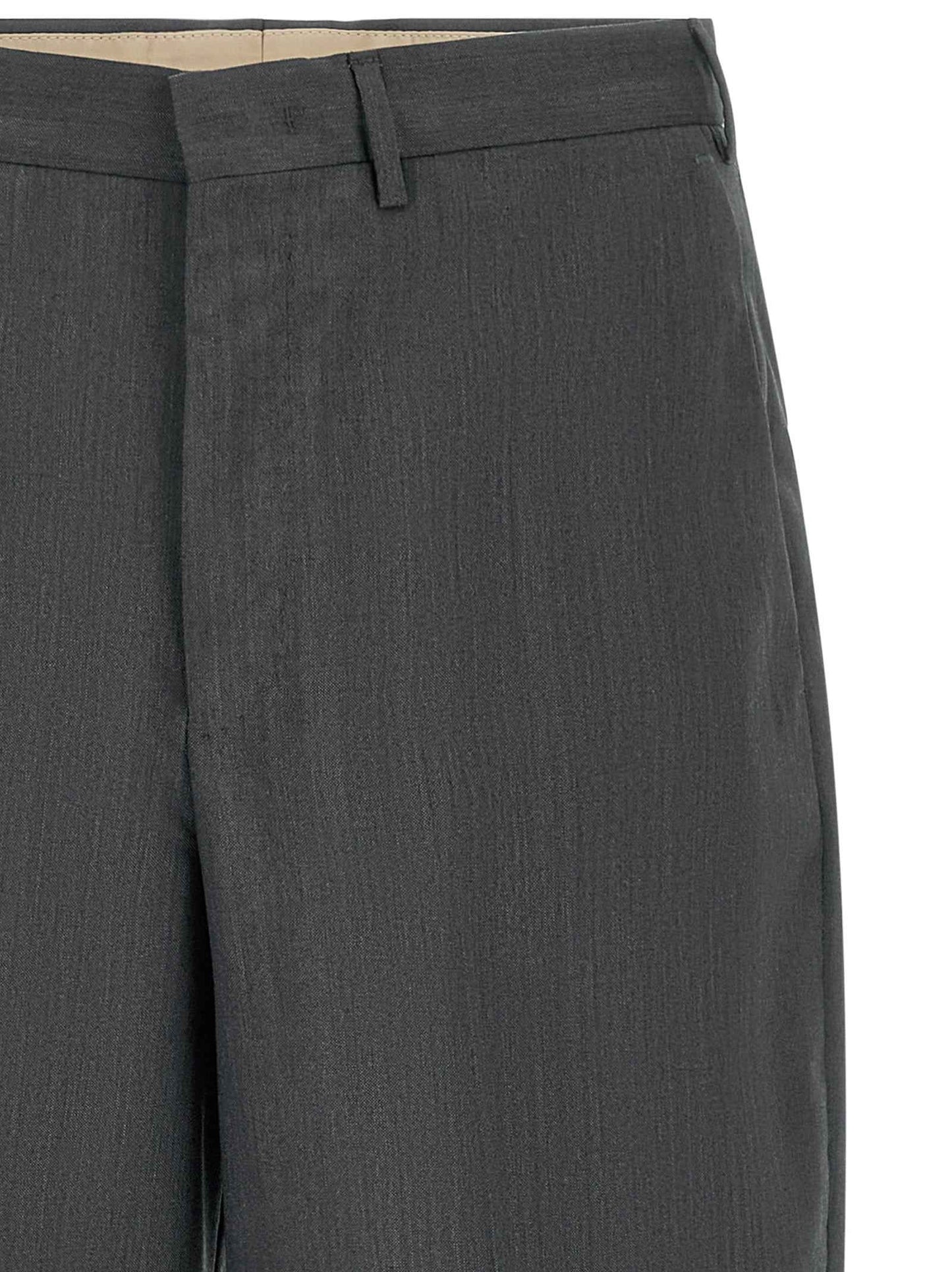 Gray Virgin Wool Dress Pants