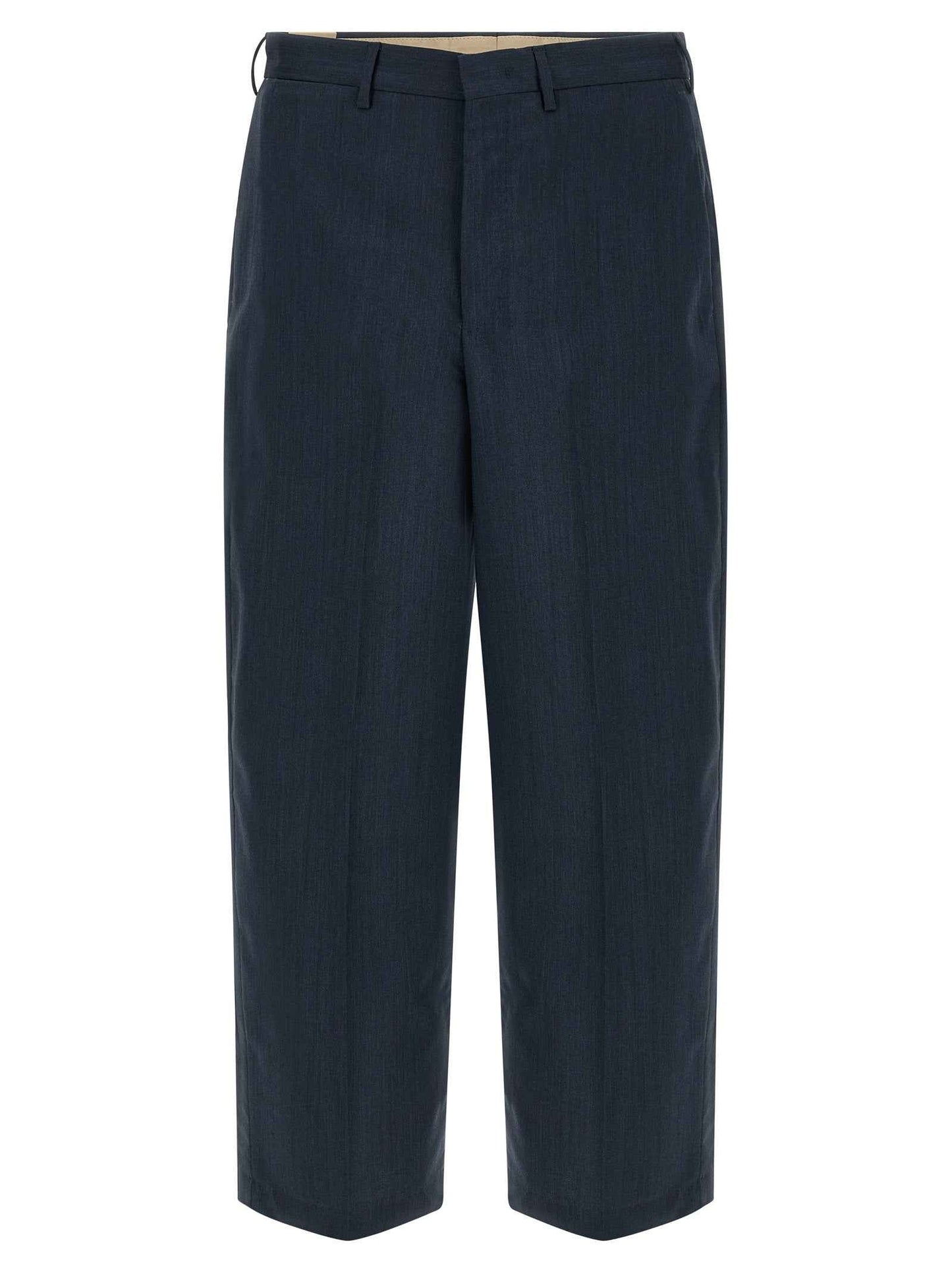 Blue Virgin Wool Dress Pants