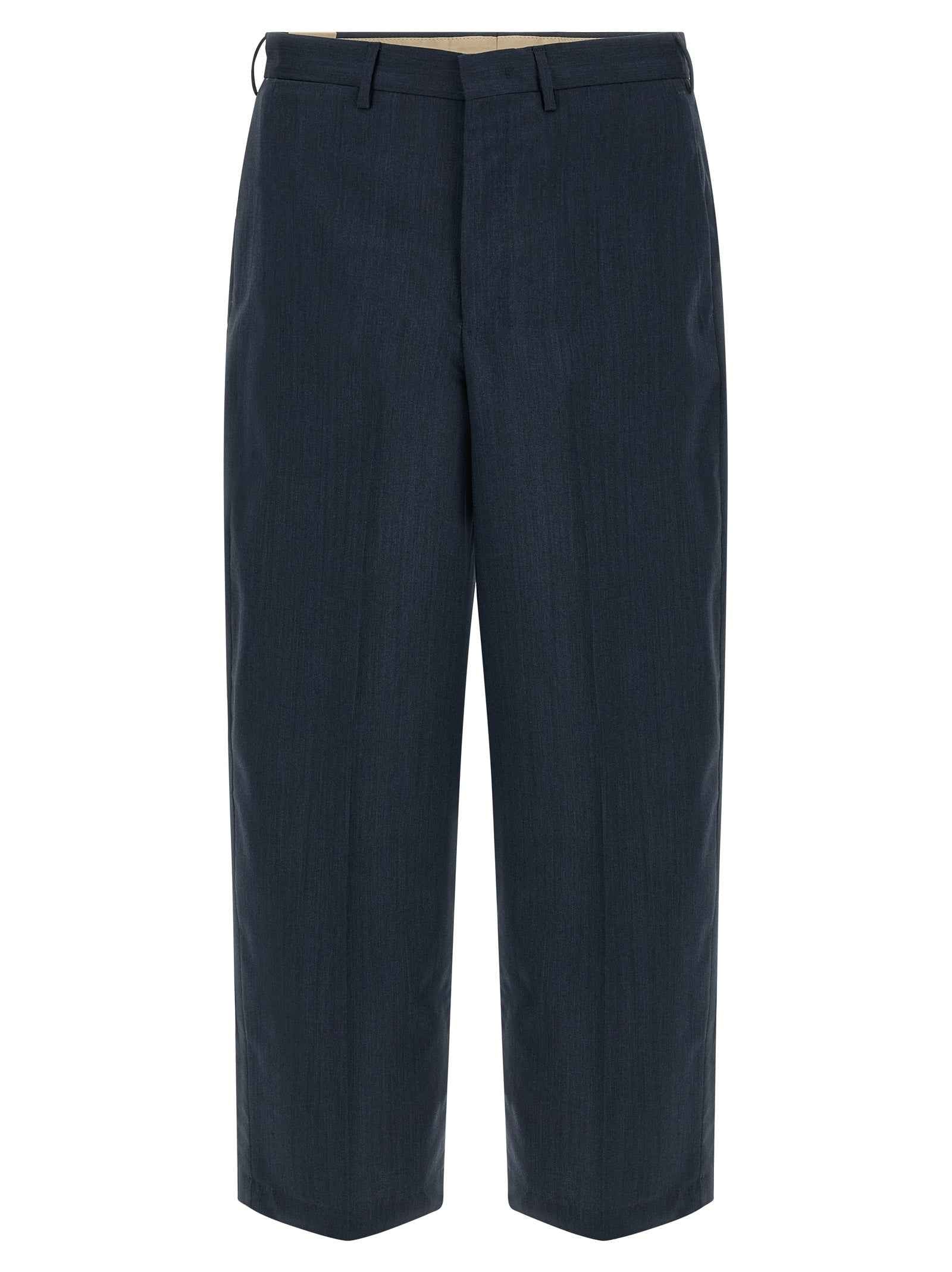Blue Virgin Wool Dress Pants