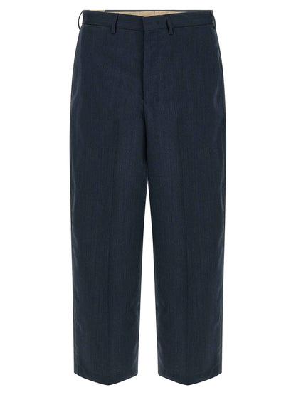 Blue Virgin Wool Dress Pants