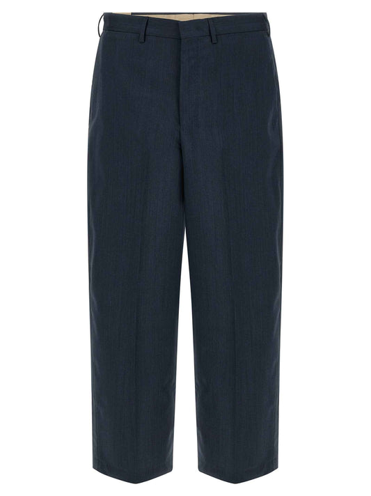 Blue Virgin Wool Dress Pants