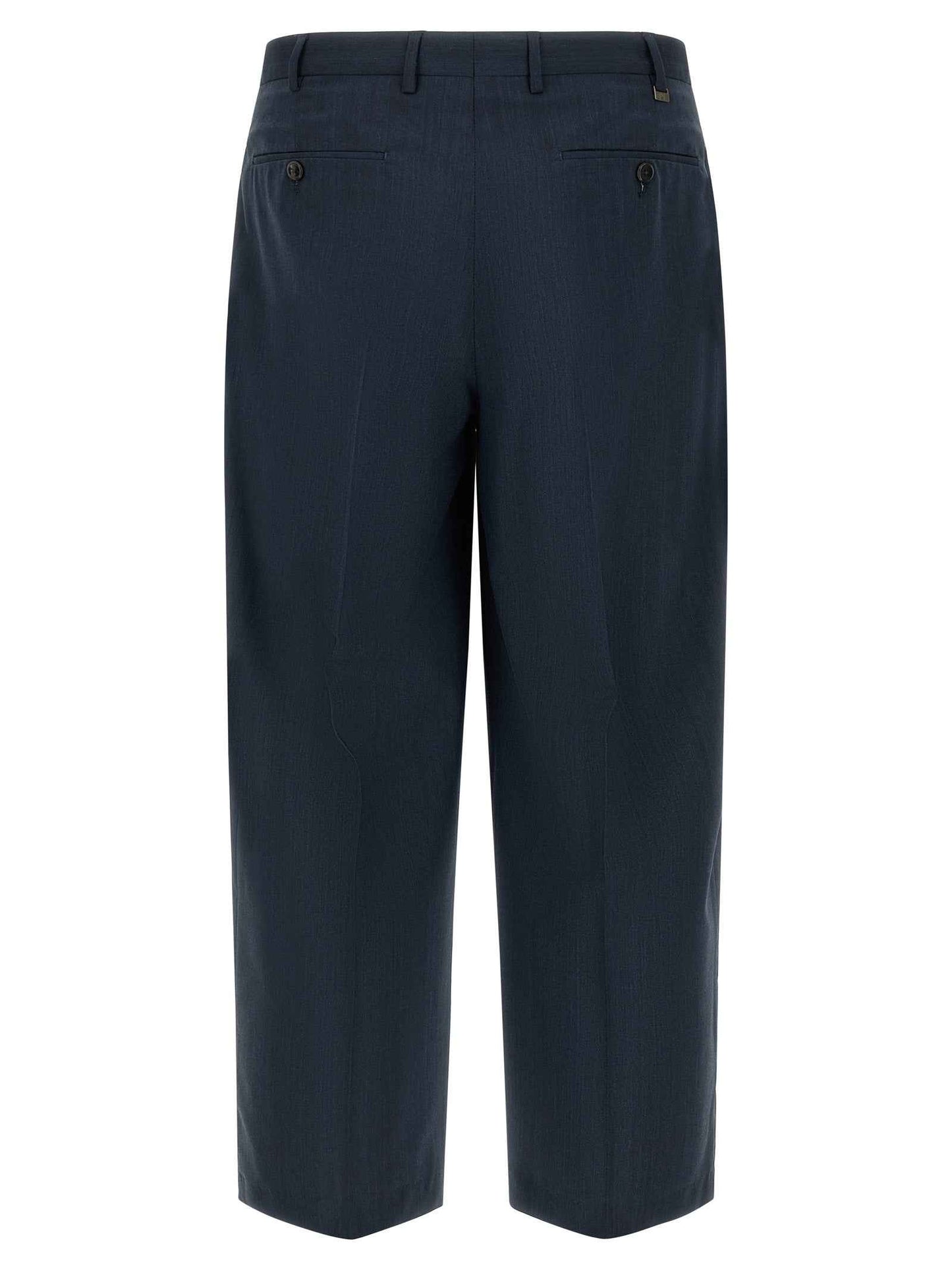 Blue Virgin Wool Dress Pants