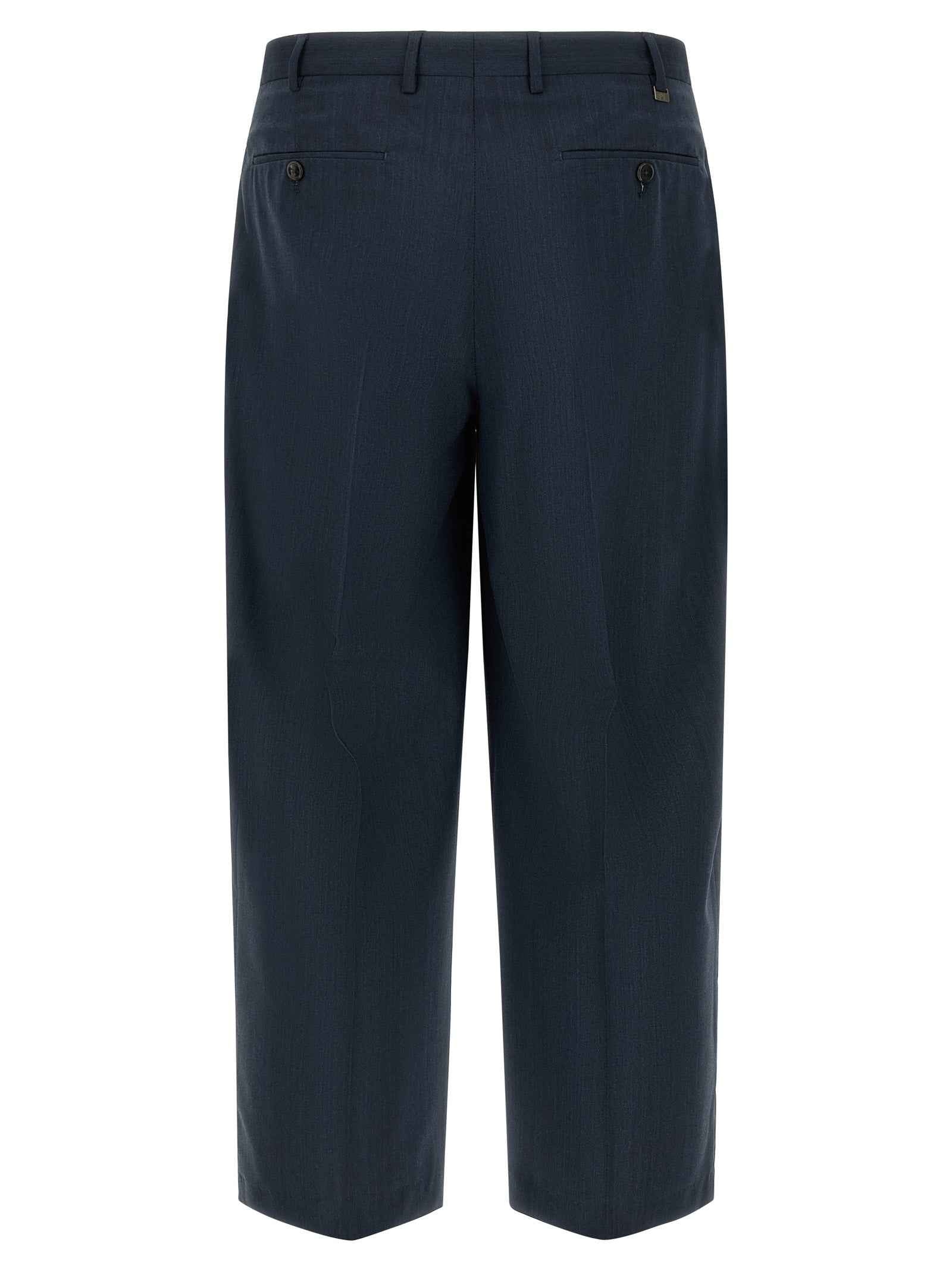 Blue Virgin Wool Dress Pants