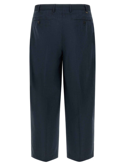 Blue Virgin Wool Dress Pants