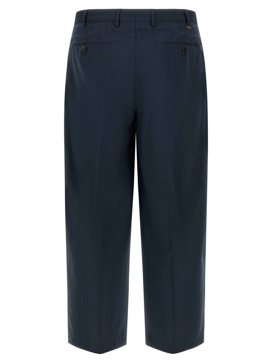 Blue Virgin Wool Dress Pants