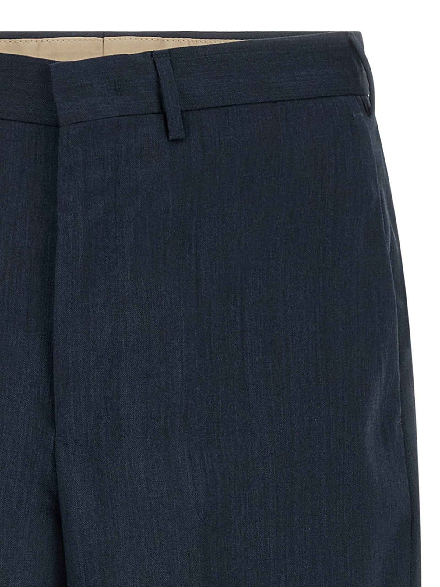Blue Virgin Wool Dress Pants