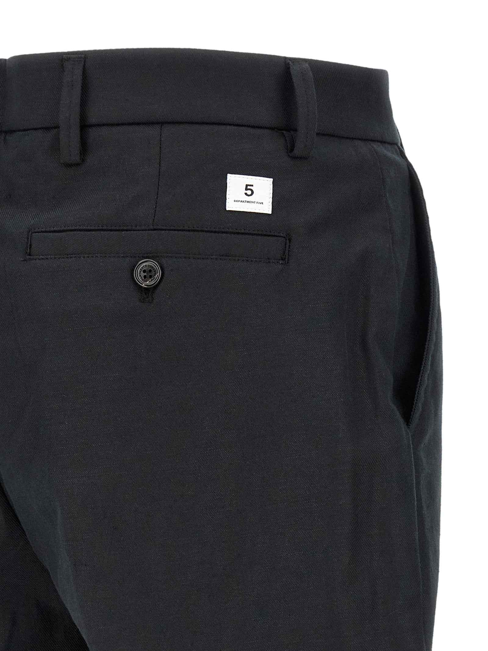 Black Cotton Casual Pants