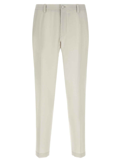 Beige Virgin Wool Dress Pants