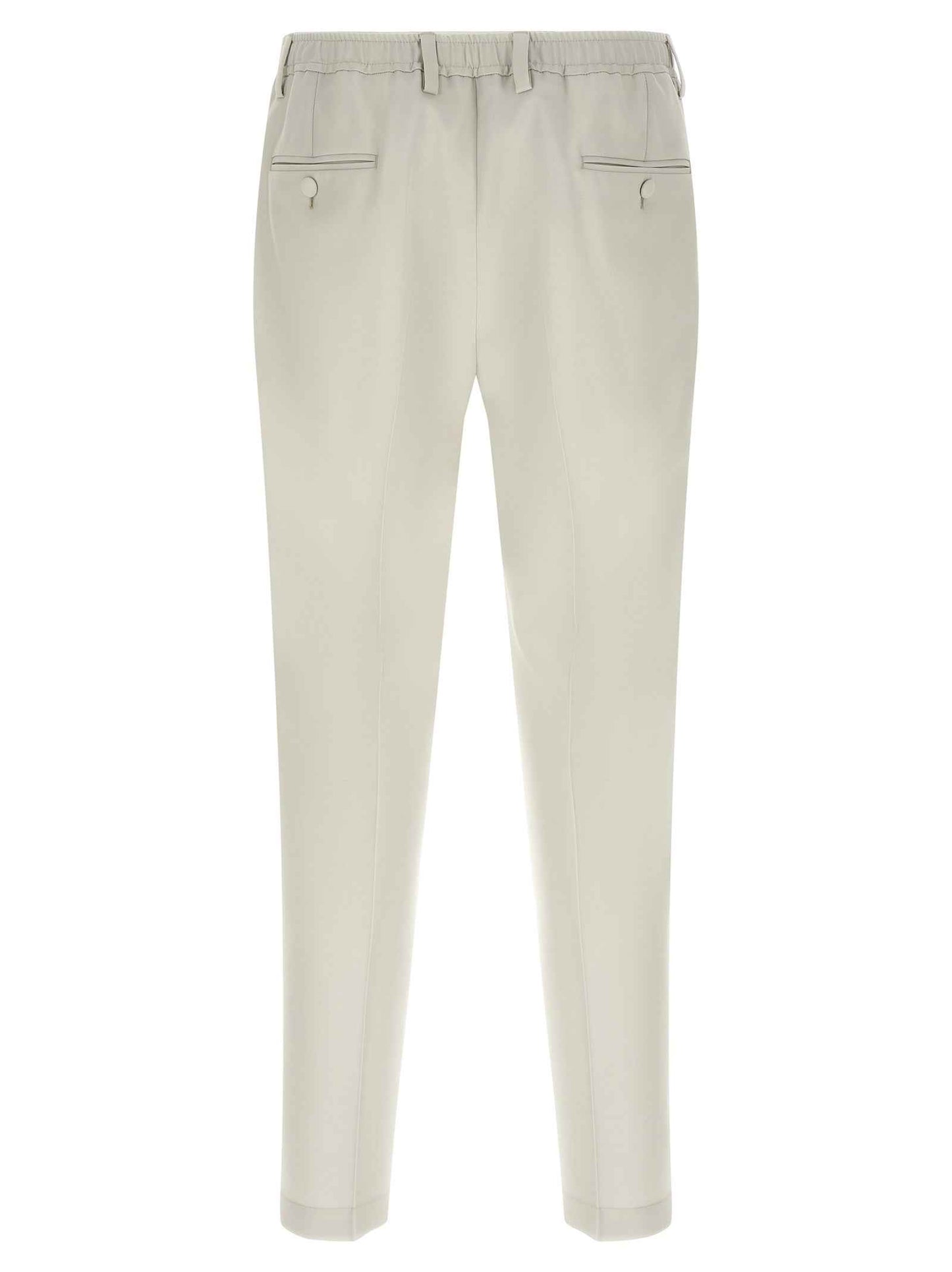 Beige Virgin Wool Dress Pants
