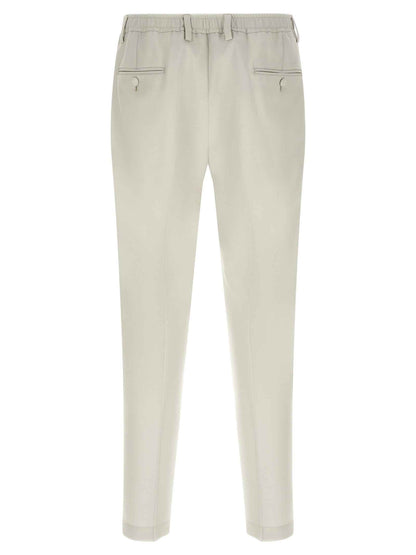 Beige Virgin Wool Dress Pants