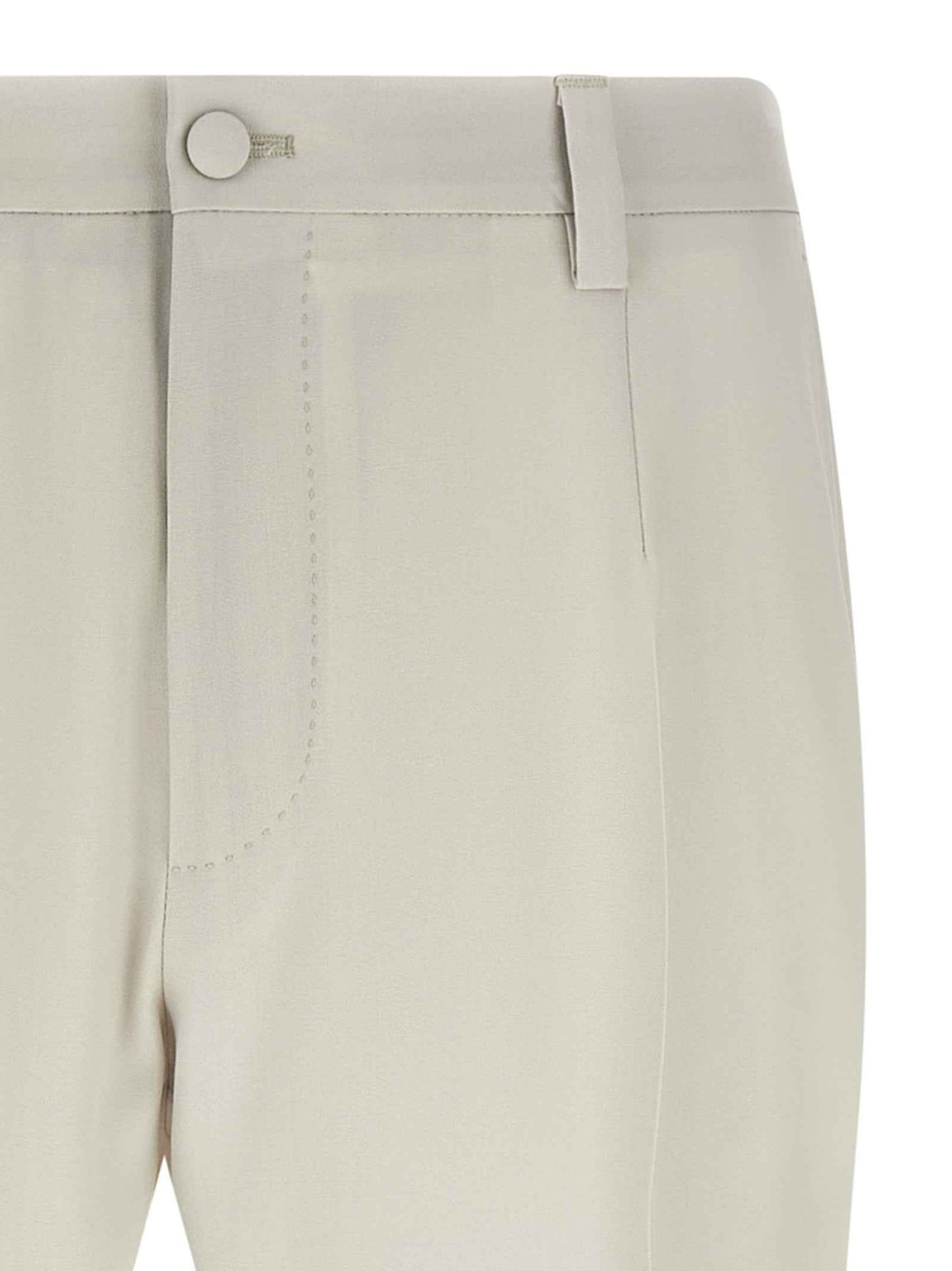Beige Virgin Wool Dress Pants