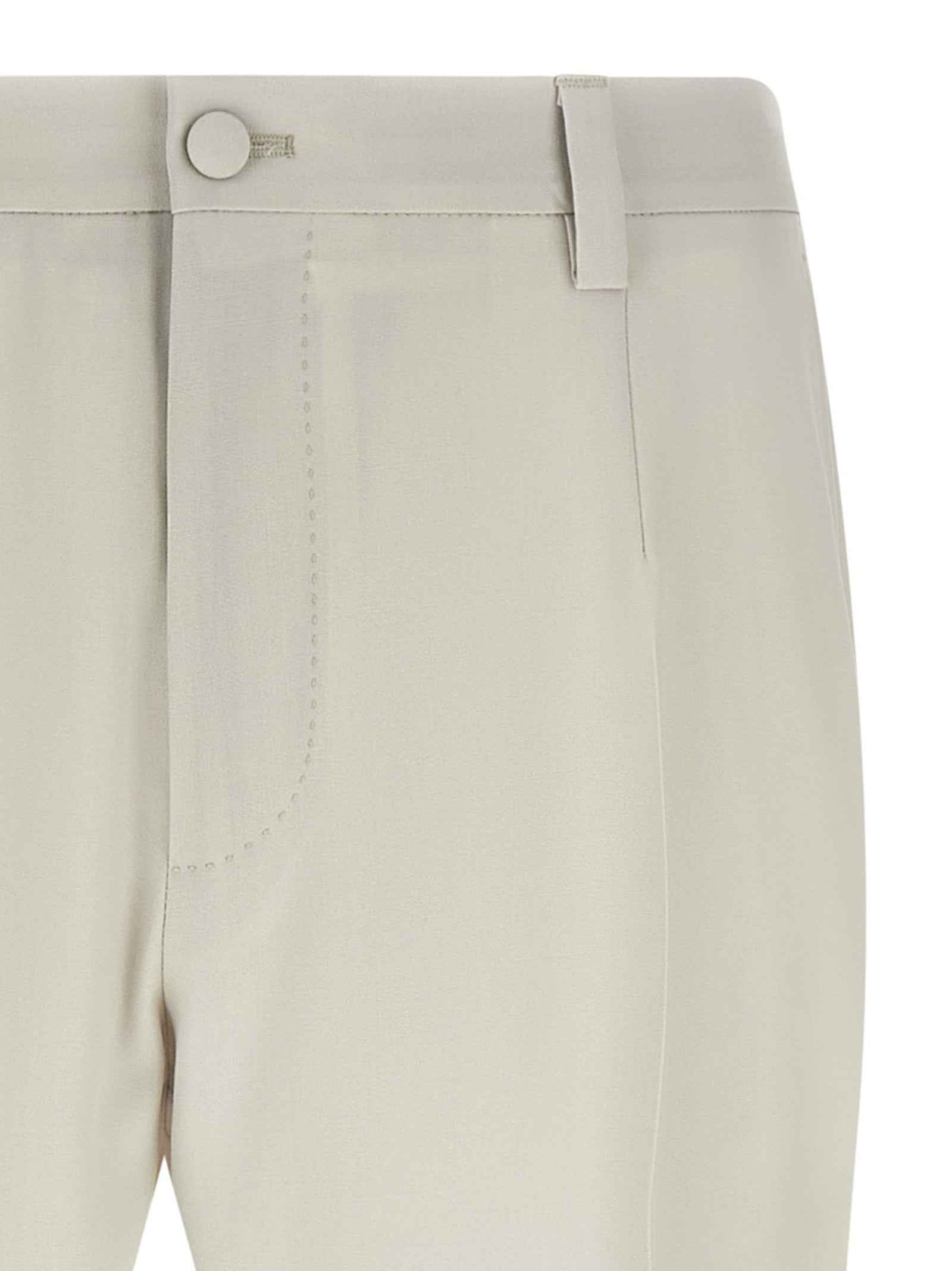 Beige Virgin Wool Dress Pants