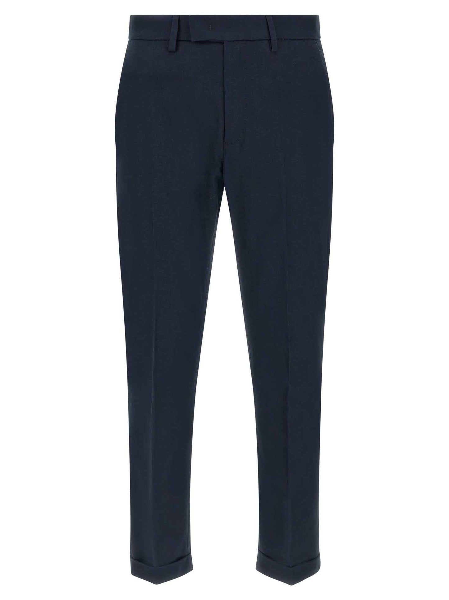 Blue Cotton Chino Pants