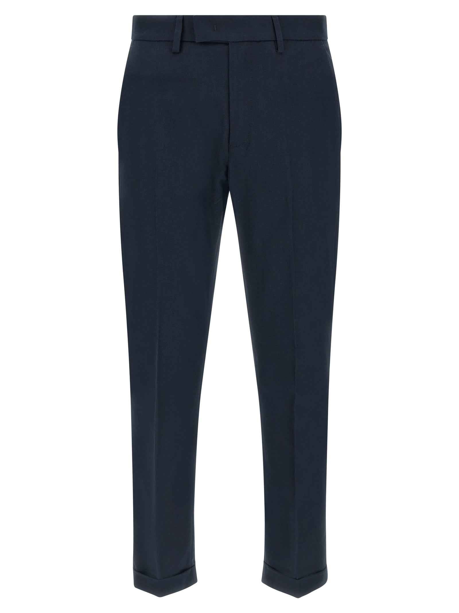 Blue Cotton Chino Pants