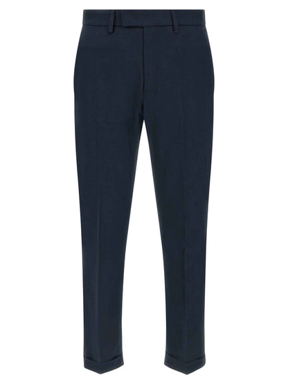 Blue Cotton Chino Pants