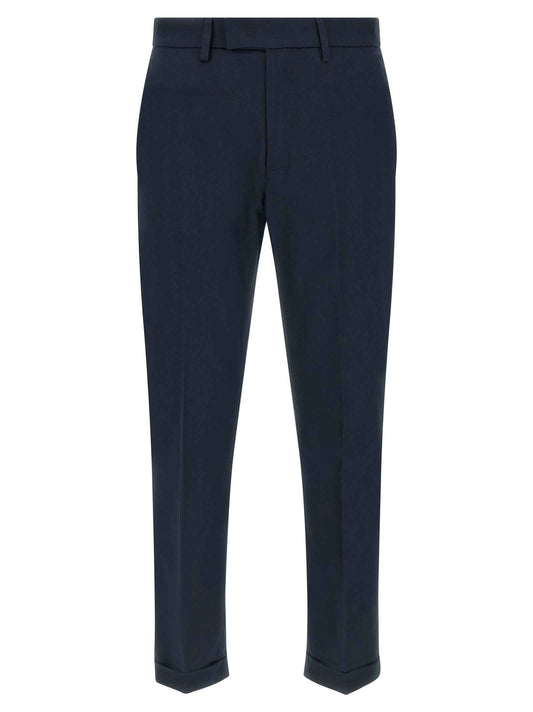 Blue Cotton Chino Pants