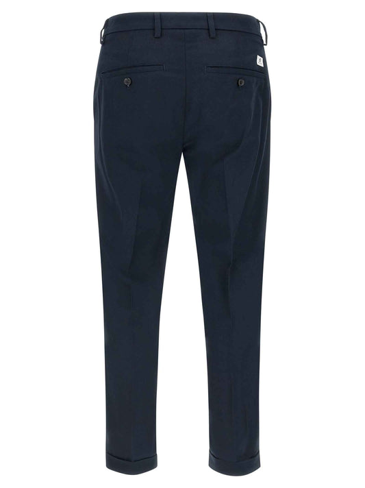 Blue Cotton Chino Pants