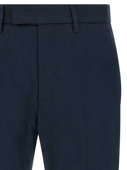 Blue Cotton Chino Pants