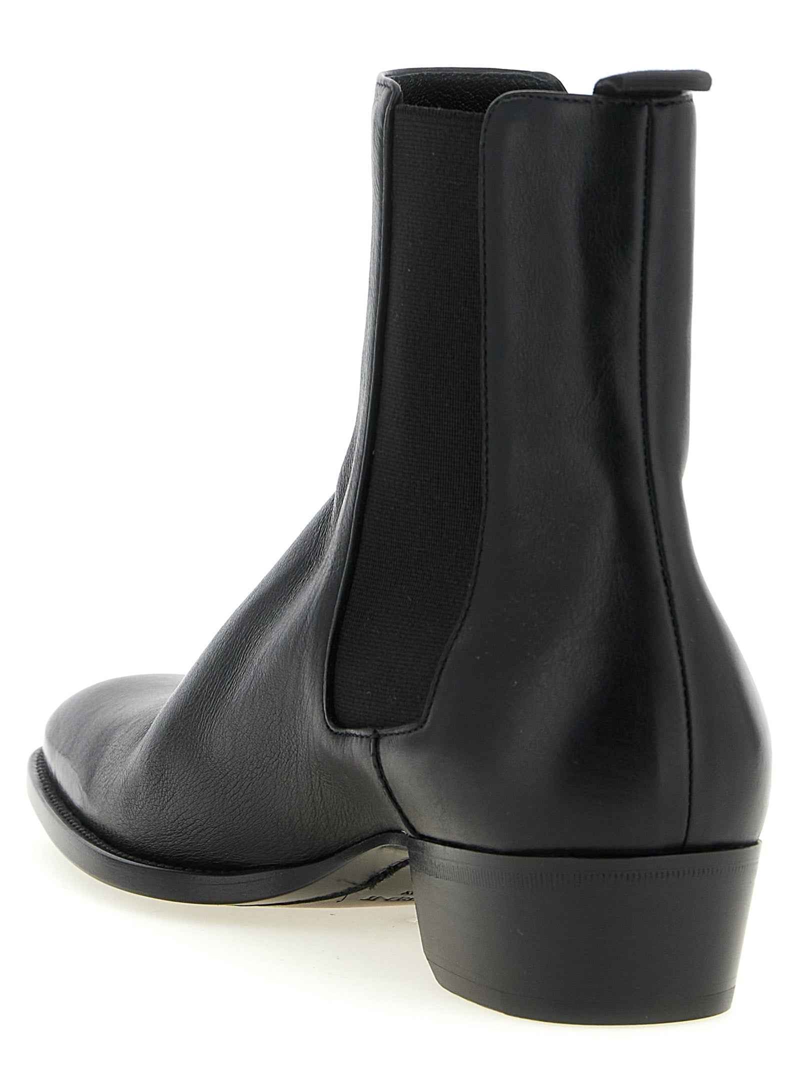 Black Calfskin Chelsea Boots