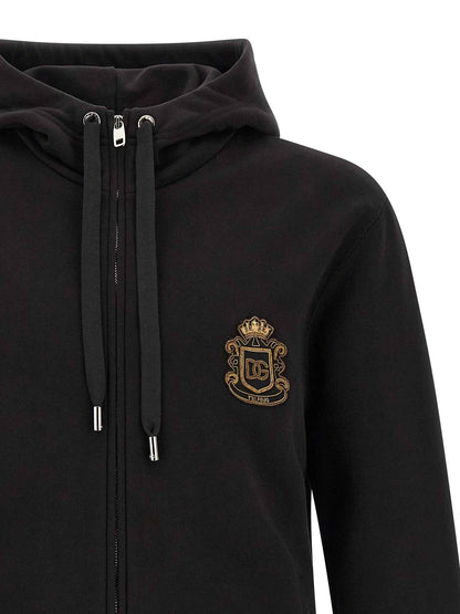 Black Cotton Sweatshirt