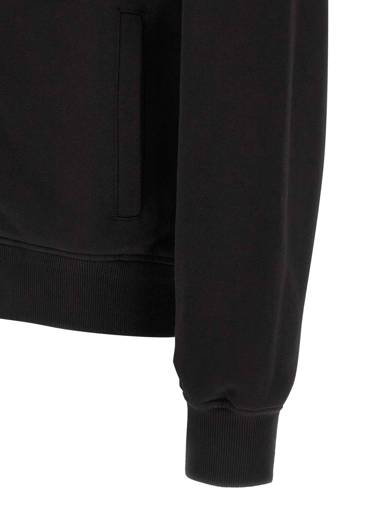 Black Cotton Sweatshirt