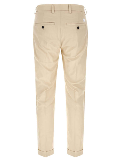 Beige Cotton Chino Pants