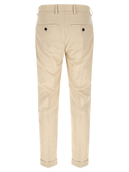 Beige Cotton Chino Pants