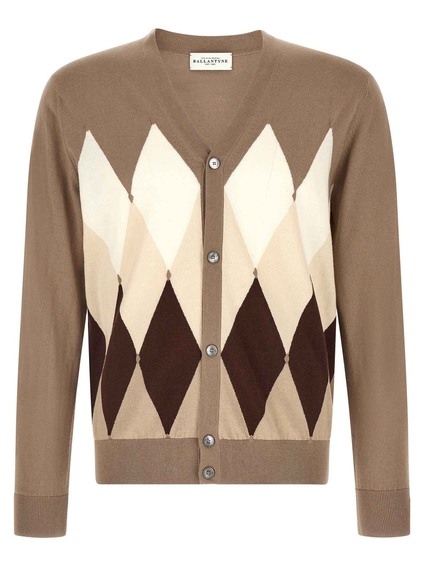 Brown Cotton Cardigan