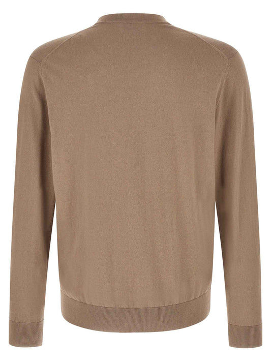 Brown Cotton Cardigan