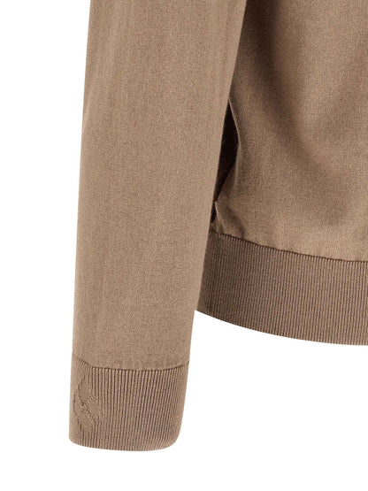 Brown Cotton Cardigan