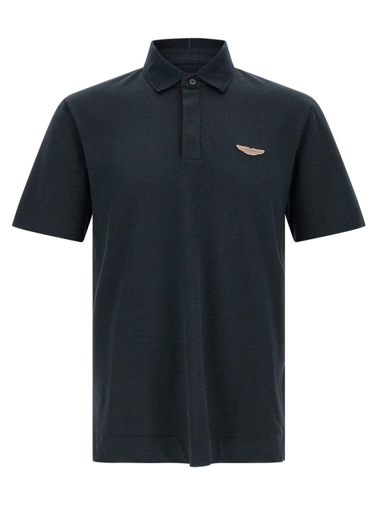 Blue Cotton Polo Shirt