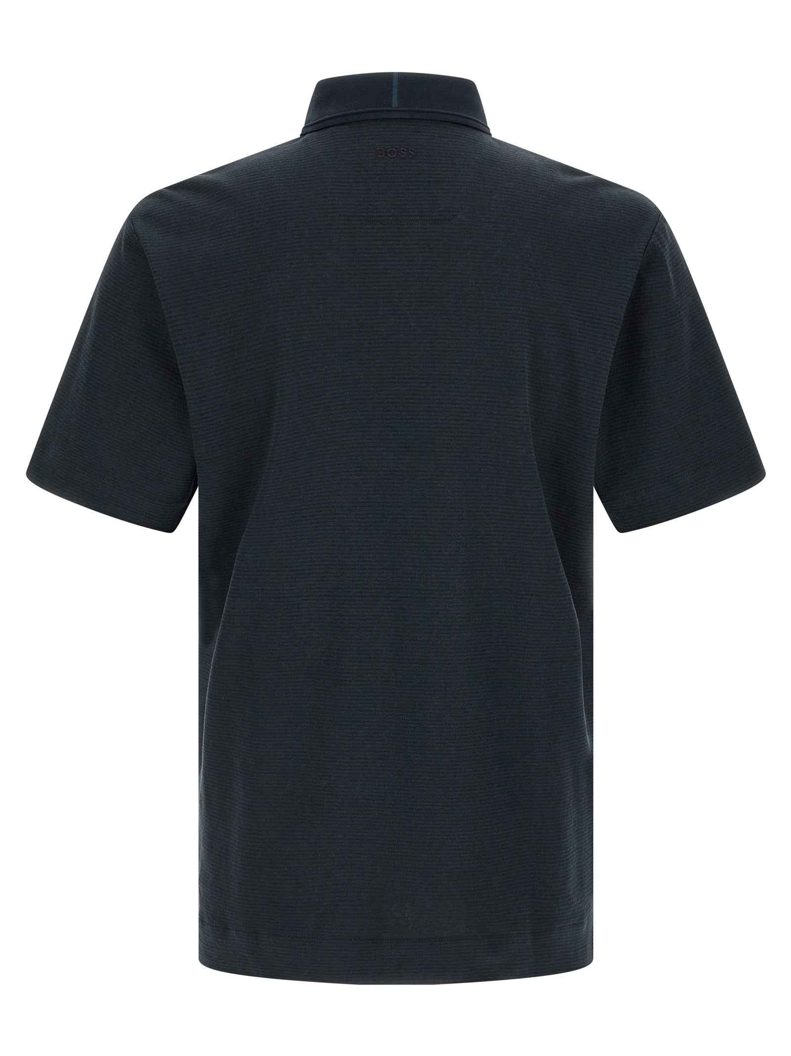 Blue Cotton Polo Shirt