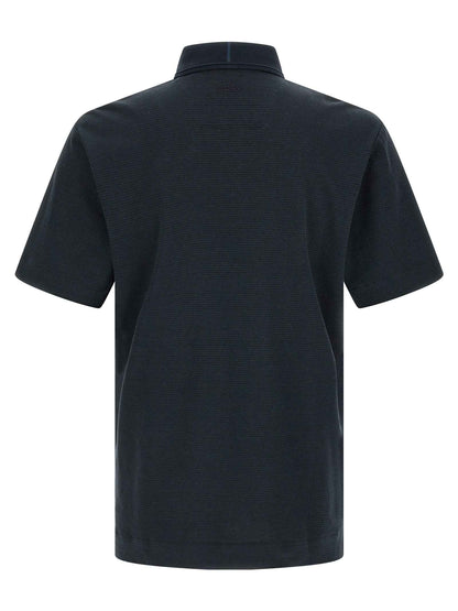 Blue Cotton Polo Shirt