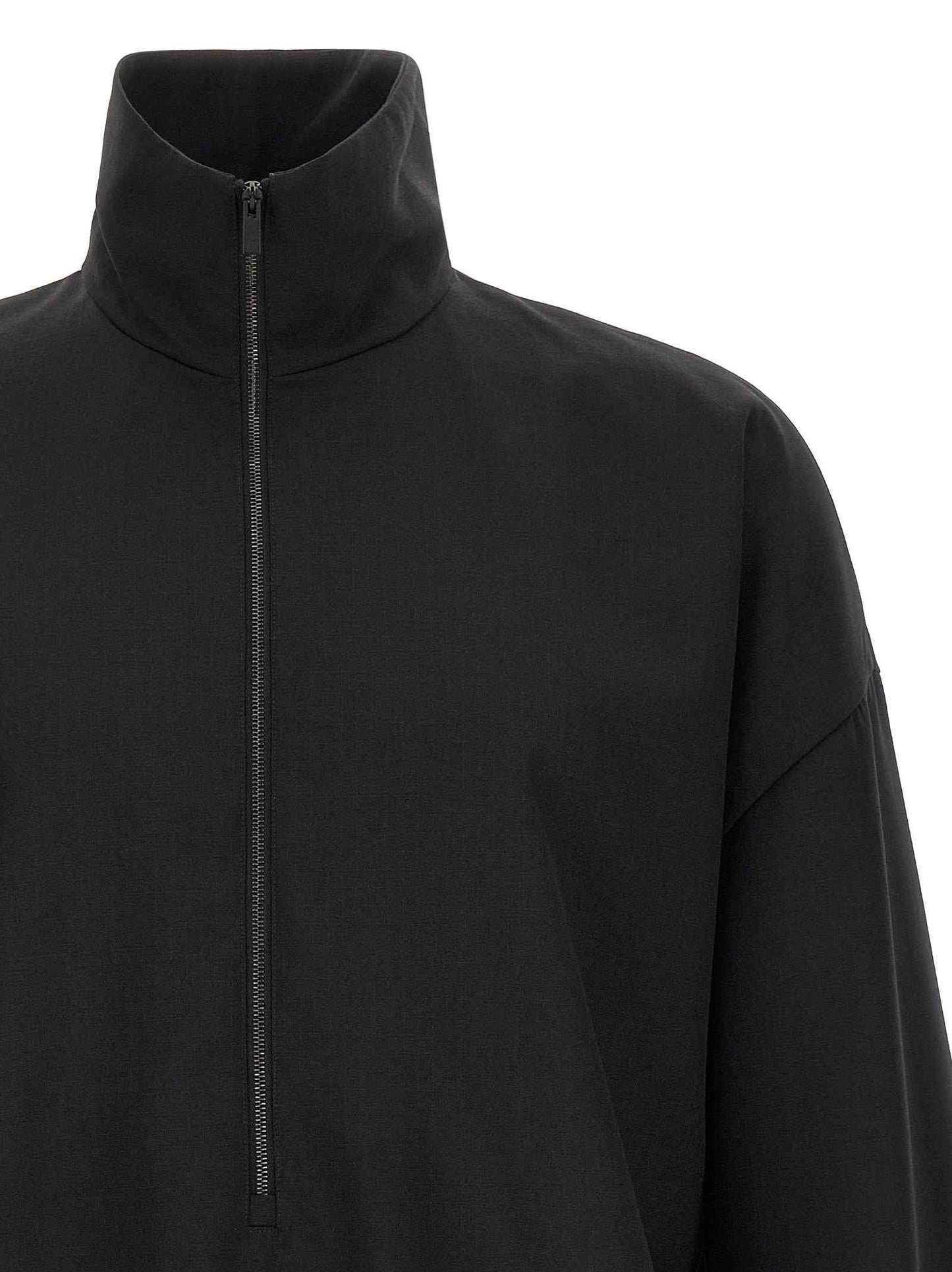 Black Virgin Wool Sweatshirt