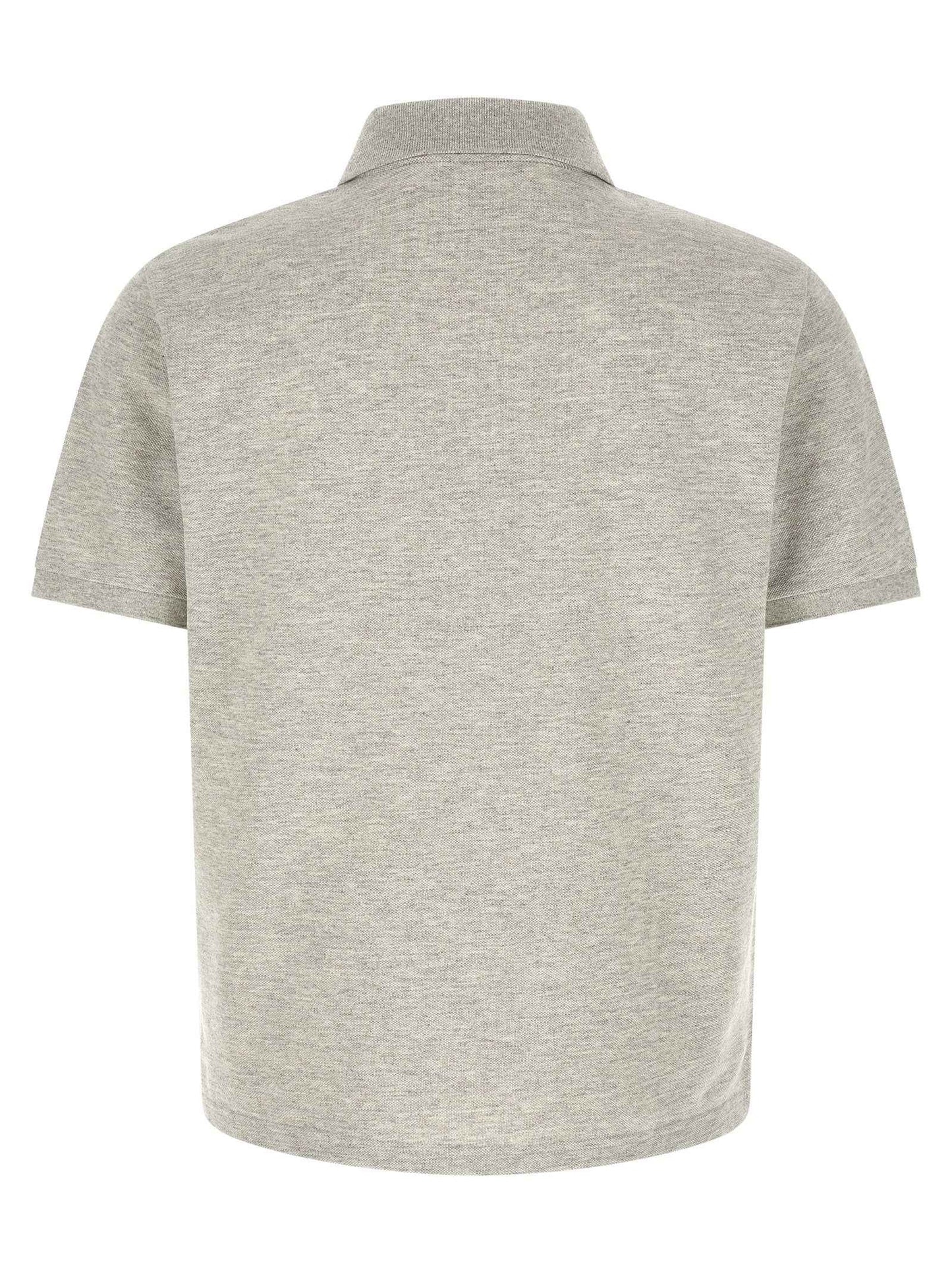 Gray Cotton Polo Shirt